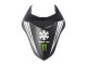 Kawasaki ZX6R Motorrad Verkleidung 2007-2008 - Schwarz Weiss Rot mit weissem Schnee Aufkleber Ninja Elf