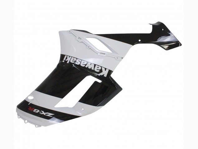 Kawasaki ZX6R Motorrad Verkleidung 2007-2008 - Weiss Schwarz