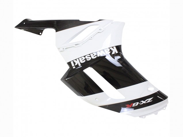 Kawasaki ZX6R Motorrad Verkleidung 2007-2008 - Weiss Schwarz