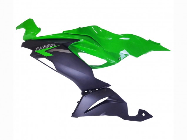 Kawasaki ZX6R Motorrad Verkleidung 2019-2022 - Grun Matt Schwarz