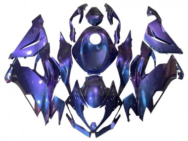 Kawasaki ZX6R Motorrad Verkleidung 2019-2022 - Lila Blau