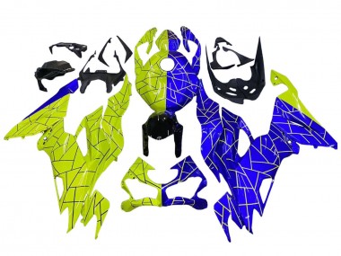 Kawasaki ZX6R Motorrad Verkleidung 2019-2022 - Blau Gelb