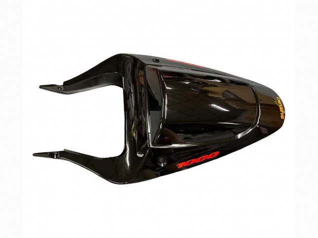 Suzuki GSXR1000 Motorrad Verkleidung 2000-2002 - Glanzendes Schwarz Orange Flamme