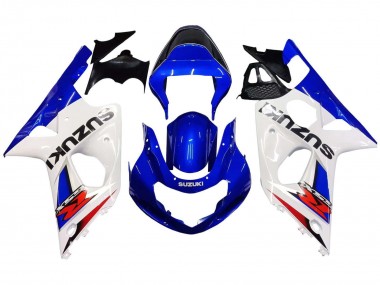 Suzuki GSXR1000 Motorrad Verkleidung 2000-2002 - Weiss Blau Rot