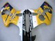 Suzuki GSXR1000 Motorrad Verkleidung 2000-2002 - Gelb Dunkel Blau Weiss Motul Corona
