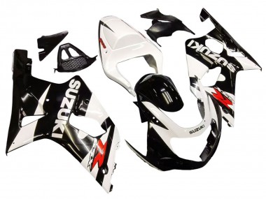 Suzuki GSXR1000 Motorrad Verkleidung 2000-2002 - Weiss Glanzendes Schwarz Rot