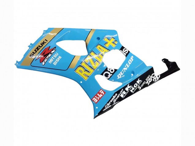 Suzuki GSXR 1000 Motorrad Verkleidung 2003-2004 - Hellblau Gelb Schwarz Rizla Motul