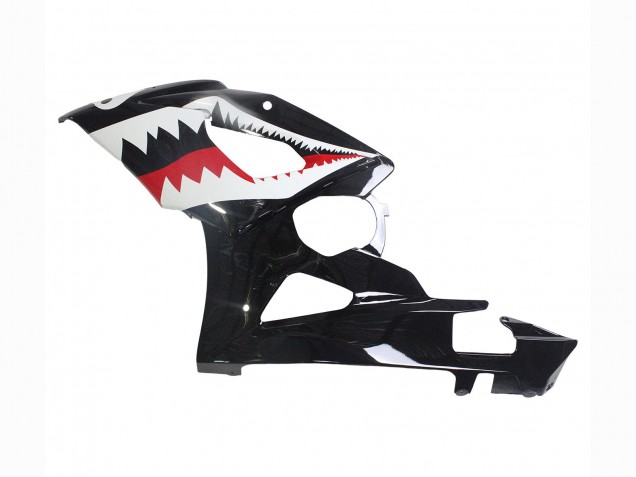 Suzuki GSXR 1000 Motorrad Verkleidung 2005-2006 - Glanzendes Schwarz Rot Weiss Hai