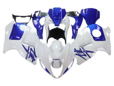 Suzuki GSXR 1300 Hayabusa Motorrad Verkleidung 1996-2007 - Weiss Blau Hayabusa