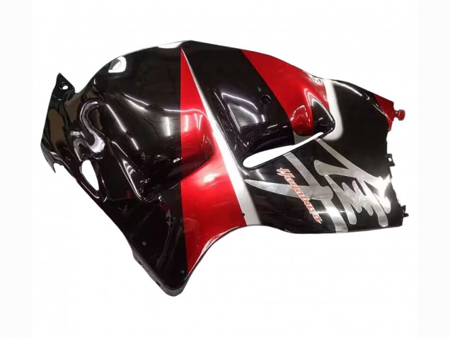 Suzuki GSXR 1300 Hayabusa Motorrad Verkleidung 1996-2007 - Rot Glanzendes Schwarz Hayabusa