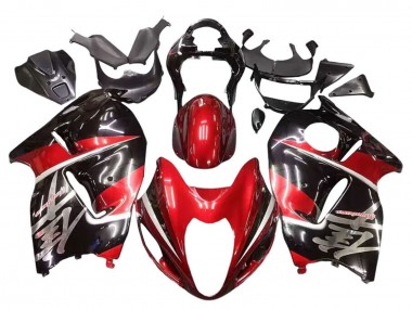 Suzuki GSXR 1300 Hayabusa Motorrad Verkleidung 1996-2007 - Rot Glanzendes Schwarz Hayabusa