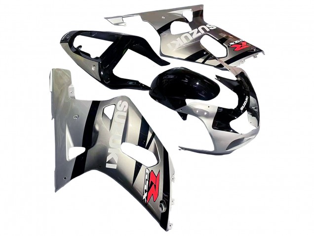 Suzuki GSXR 600 / GSXR 750 Motorrad Verkleidung 2001-2003 - Silber Glanzendes Schwarz Rot