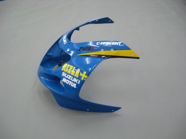 Suzuki GSXR 600 / GSXR 750 Motorrad Verkleidung 2001-2003 - Blau Gelb Schwarz Motul Rizla