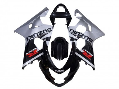 Suzuki GSXR 600 / GSXR 750 Motorrad Verkleidung 2001-2003 - Silber Glanzendes Schwarz Rot