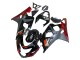 Suzuki GSXR 600 / GSXR 750 Motorrad Verkleidung 2004-2005 - Schwarz Grau Rot