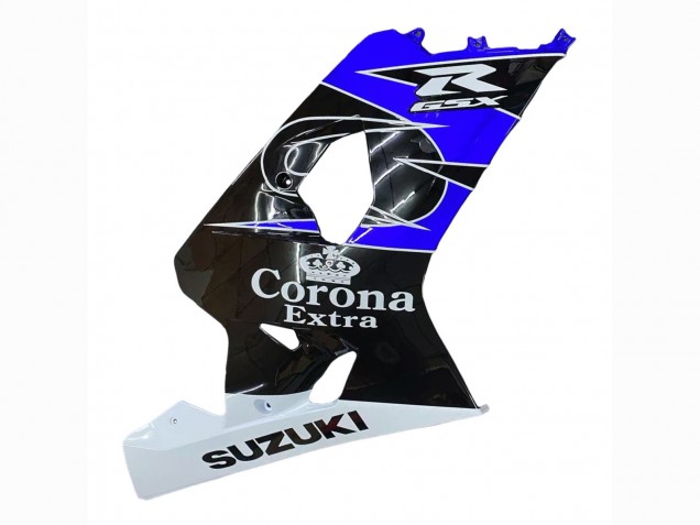 Suzuki GSXR 600 / GSXR 750 Motorrad Verkleidung 2004-2005 - Weiss Blau Schwarz Corona Motul