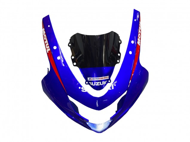 Suzuki GSXR 600 / GSXR 750 Motorrad Verkleidung 2004-2005 - Blau Rot Schwarz Motul Dunlop