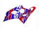 Suzuki GSXR 600 / GSXR 750 Motorrad Verkleidung 2004-2005 - Blau Rot Schwarz Motul Dunlop