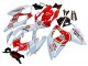 Suzuki GSXR 600 / GSXR 750 Motorrad Verkleidung 2008-2010 - Weiss Rot Motul Lucky Strike