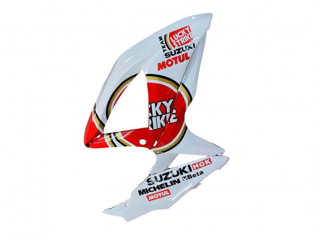 Suzuki GSXR 600 / GSXR 750 Motorrad Verkleidung 2008-2010 - Weiss Rot Motul Lucky Strike