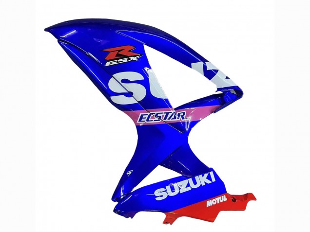 Suzuki GSXR 600 / GSXR 750 Motorrad Verkleidung 2008-2010 - Weiss Blau Rosa Ecstar Motul