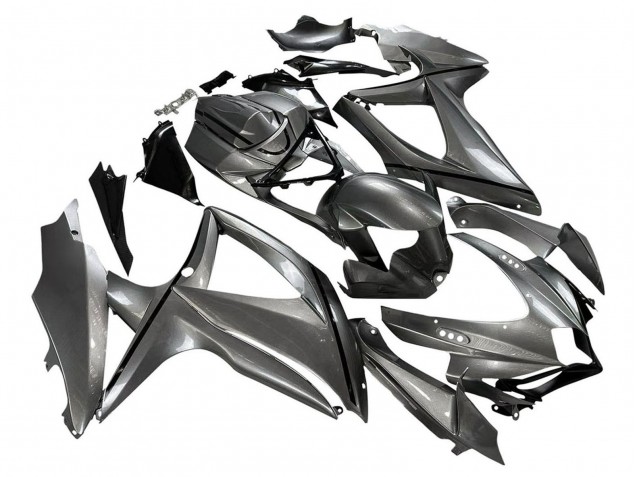 Suzuki GSXR 600 / GSXR 750 Motorrad Verkleidung 2008-2010 - Matt Grau Schwarz