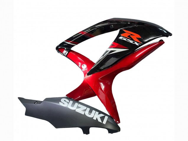 Suzuki GSXR 600 / GSXR 750 Motorrad Verkleidung 2008-2010 - Rot Glanzendes Schwarz