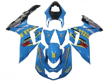 Suzuki GSXR 600 / GSXR 750 Motorrad Verkleidung 2011-2024 - Blau Gelb Schwarz Rizla