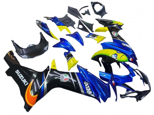Suzuki GSXR 600 / GSXR 750 Motorrad Verkleidung 2011-2024 - Blau Gelb