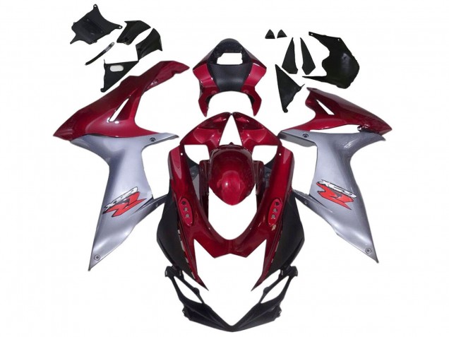 Suzuki GSXR 600 / GSXR 750 Motorrad Verkleidung 2011-2024 - Rot Silber