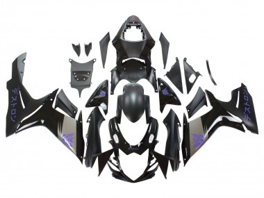 Suzuki GSXR 600 / GSXR 750 Motorrad Verkleidung 2011-2024 - Matt Schwarz Grau Lila