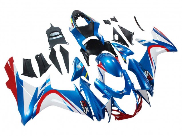 Suzuki GSXR 600 / GSXR 750 Motorrad Verkleidung 2011-2024 - Blau Weiss Rot