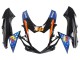 Suzuki GSXR 600 / GSXR 750 Motorrad Verkleidung 2011-2024 - Hellblau Orange Schwarz Weiss Hai 46