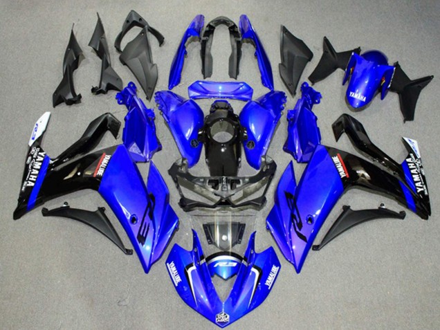 Yamaha YZF R3/R25 Motorrad Verkleidung 2015-2018 - Blau Glanzendes Schwarz