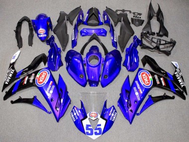 Yamaha YZF R3/R25 Motorrad Verkleidung 2015-2018 - Blau Weiss Schwarz ENEOS 55