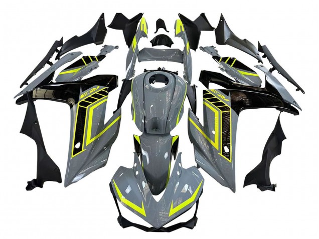 Yamaha YZF R3/R25 Motorrad Verkleidung 2015-2018 - Nardo Grau Neon Gelb Schwarz