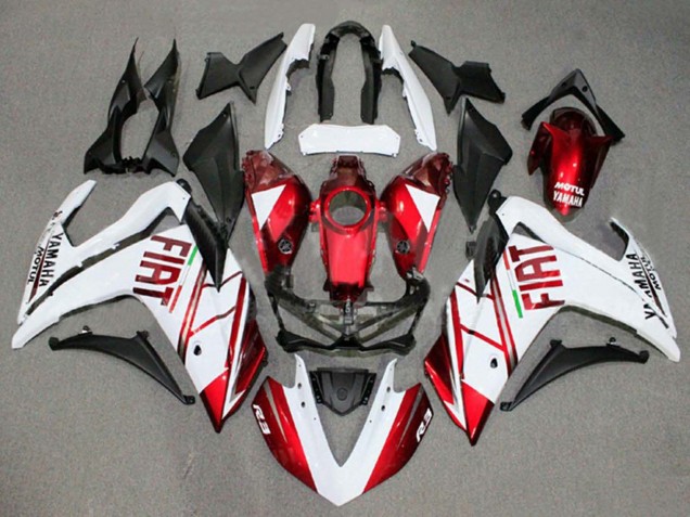 Yamaha YZF R3/R25 Motorrad Verkleidung 2015-2018 - Weiss Rot Fiat Motul