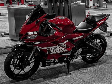 Yamaha YZF R3/R25 Motorrad Verkleidung 2019-2021 - Dunkel Rot Weiss Silber Schwarz Valsir