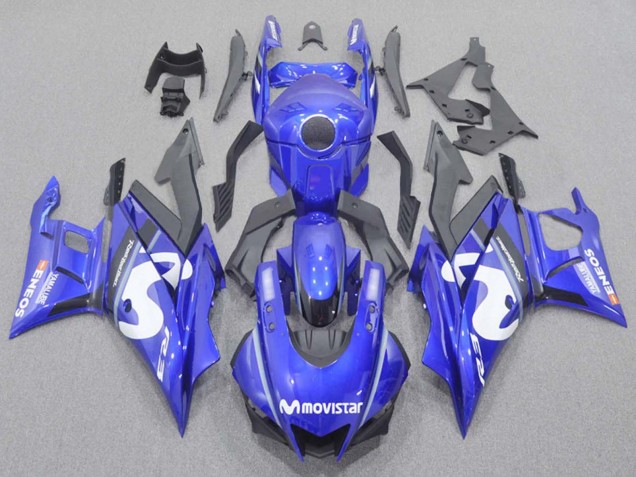 Yamaha YZF R3/R25 Motorrad Verkleidung 2022-2024 - Blau Weiss Schwarz MoviStar ENEOS Yamalube
