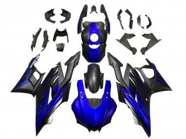 Yamaha YZF R3/R25 Motorrad Verkleidung 2022-2024 - Blau Matt Schwarz