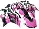 Yamaha YZF R3/R25 Motorrad Verkleidung 2022-2024 - Rosa Glanzendes Schwarz Monster