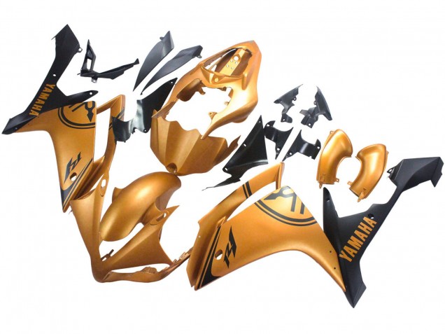 Yamaha YZF 1000 R1 Motorrad Verkleidung 2007-2008 - Gold Schwarz