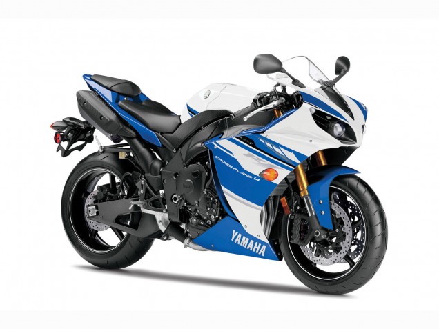 Yamaha YZF 1000 R1 Motorrad Verkleidung 2007-2008 - Weiss Hellblau