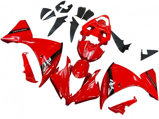Yamaha YZF 1000 R1 Motorrad Verkleidung 2012-2014 - Rot Glanzendes Schwarz