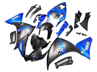 Yamaha YZF 1000 R1 Motorrad Verkleidung 2012-2014 - Blau Glanzendes Schwarz
