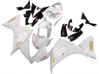Yamaha YZF 1000 R1 Motorrad Verkleidung 2012-2014 - Weiss Gold Aufkleber