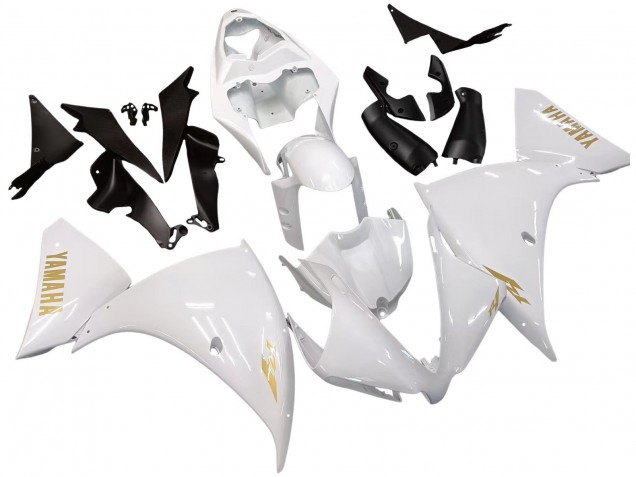 Yamaha YZF 1000 R1 Motorrad Verkleidung 2012-2014 - Weiss Gold Aufkleber