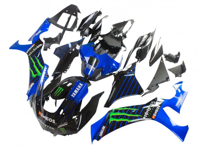 Yamaha YZF 1000 R1 Motorrad Verkleidung 2020-2025 - Blau Schwarz Grun Schwarz ENEOS Monster