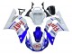 Yamaha YZF 600 R6 Motorrad Verkleidung 1998-2002 - Weiss Blau Rot Fiat 99