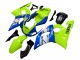 Yamaha YZF 600 R6 Motorrad Verkleidung 1998-2002 - Neon Grun Blau Weiss Champions